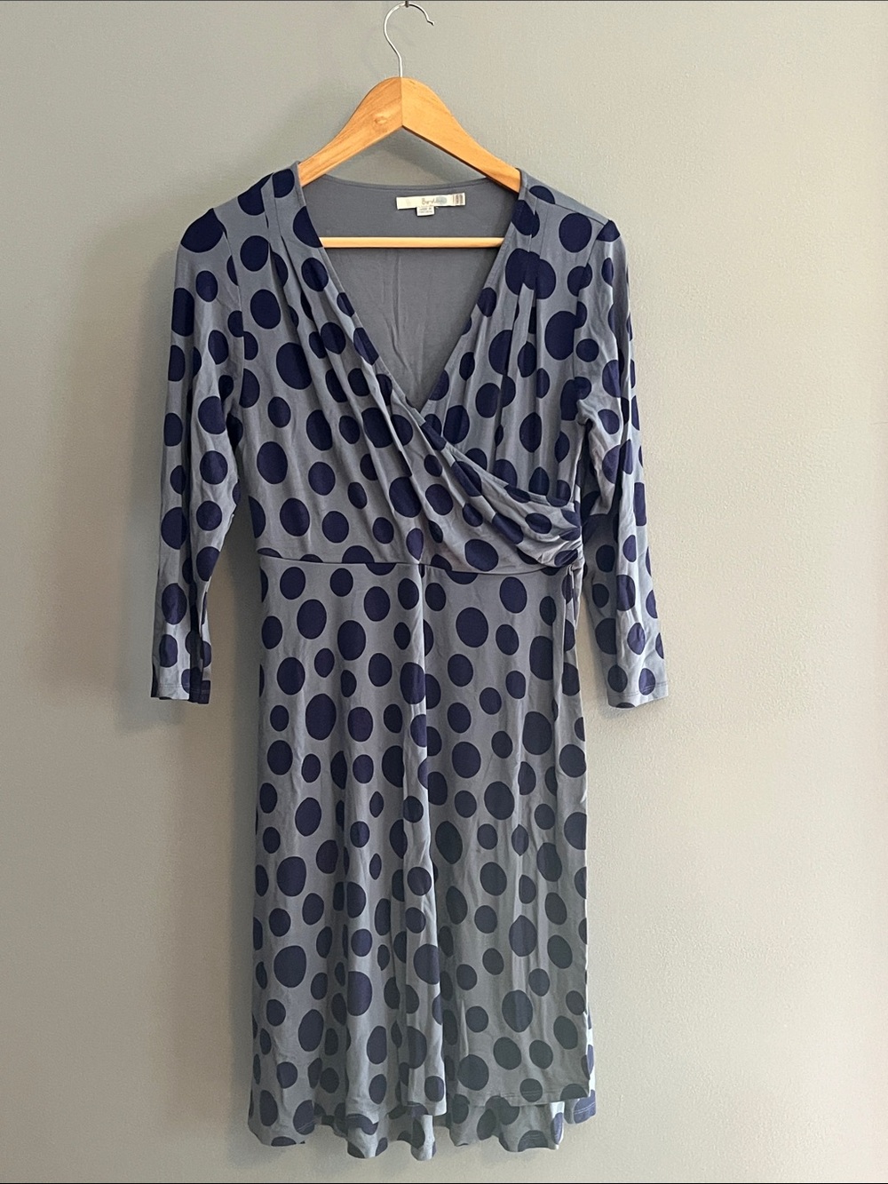 Boden polka dot wrap dress size 10 petite